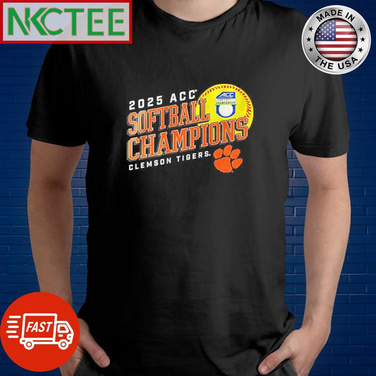 Awesome 2025 ACC Softball Conference Tournament Champions softball Clemson Tigers shirt Unisex T-shirt, Sweatshirt, Hoodie, Long Sleeve Tee - T-Shirt, Sweatshirt, Hoodie