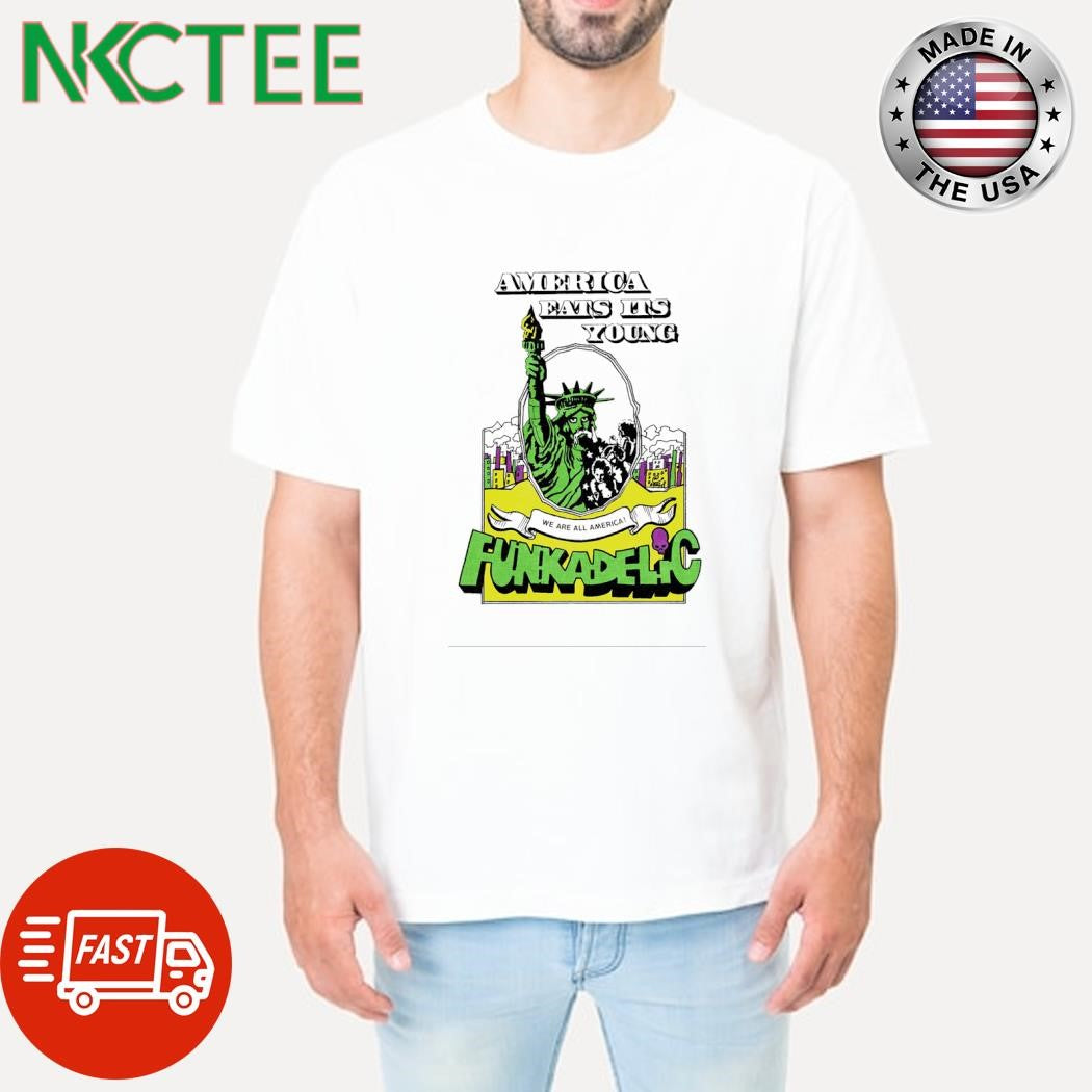 Awesome America Eats Its Young we are all America Funkadelic shirt Unisex T-shirt, Sweatshirt, Hoodie, Long Sleeve Tee - T-Shirt, Sweatshirt, Hoodie