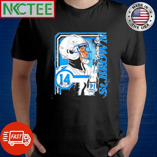 Awesome Amon-Ra St. Brown Detroit Lions 14 Collage Frame signature upside down shirt Unisex T-shirt, Sweatshirt, Hoodie, Long Sleeve Tee - T-Shirt, Sweatshirt, Hoodie