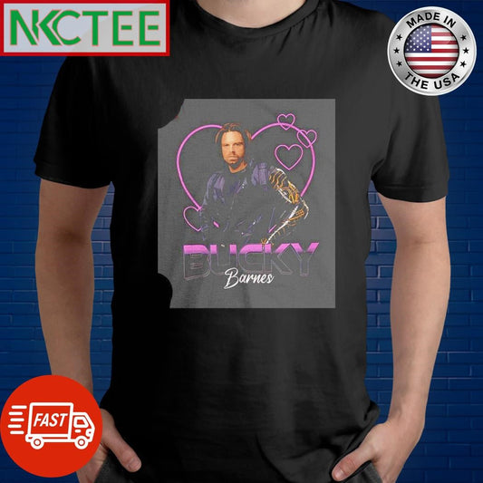 Awesome Bucky Barnes Tthunderbolts hearts shirt Unisex T-shirt, Sweatshirt, Hoodie, Long Sleeve Tee - T-Shirt, Sweatshirt, Hoodie