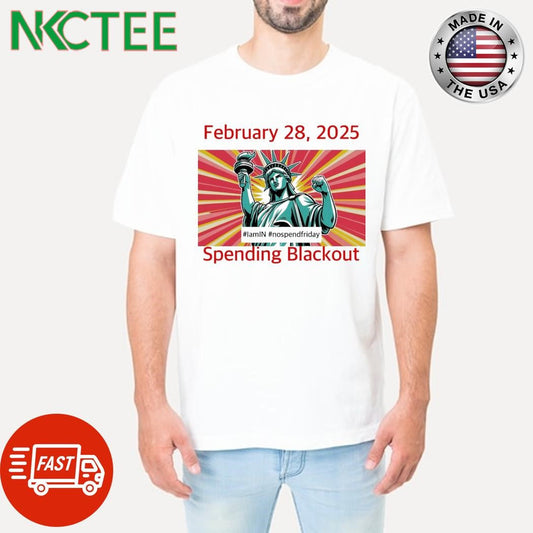 Awesome February 28 2025 Spending Blackout Shirt Unisex T-shirt, Sweatshirt, Hoodie, Long Sleeve Tee - T-Shirt, Sweatshirt, Hoodie