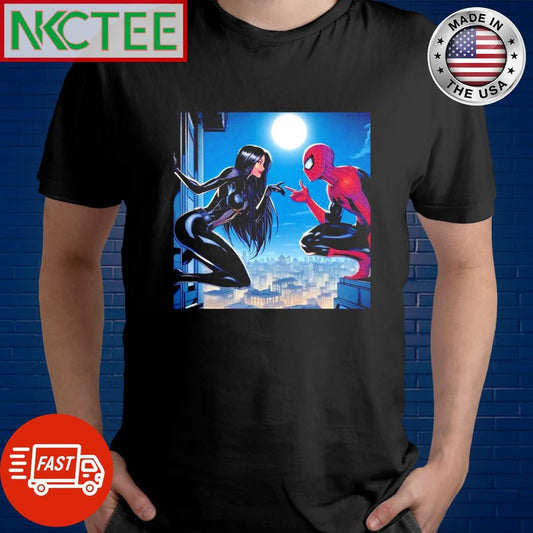 Awesome Felicia Hardy and Spiderman shirt Unisex T-shirt, Sweatshirt, Hoodie, Long Sleeve Tee - T-Shirt, Sweatshirt, Hoodie