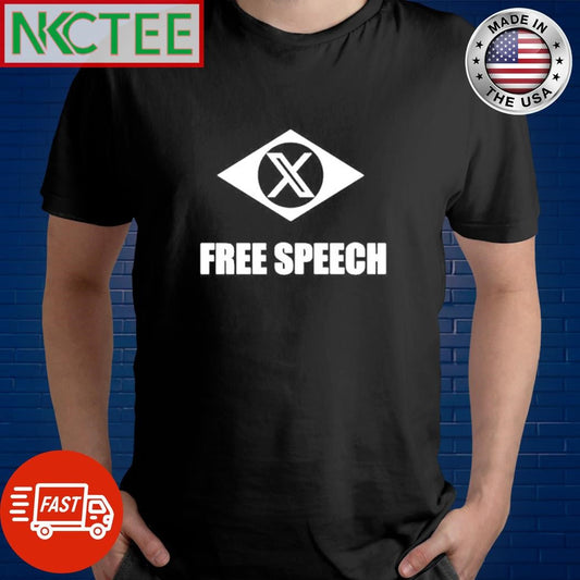 Awesome Free Speech X shirt Unisex T-shirt, Sweatshirt, Hoodie, Long Sleeve Tee - T-Shirt, Sweatshirt, Hoodie