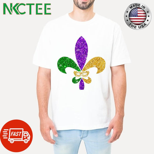 Awesome Funny Fleur De Lys Symbol Mardi Gras Party Shirt Unisex T-shirt, Sweatshirt, Hoodie, Long Sleeve Tee - T-Shirt, Sweatshirt, Hoodie