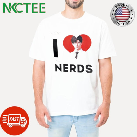 Awesome I love Nerds heart shirt Unisex T-shirt, Sweatshirt, Hoodie, Long Sleeve Tee - T-Shirt, Sweatshirt, Hoodie