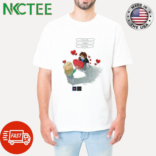 Awesome I love men sorry hearts paint shirt Unisex T-shirt, Sweatshirt, Hoodie, Long Sleeve Tee - T-Shirt, Sweatshirt, Hoodie