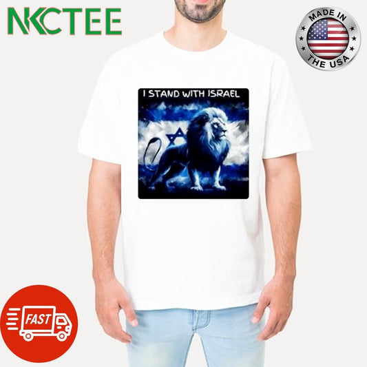 Awesome I stand with Israel Lion shirt Unisex T-shirt, Sweatshirt, Hoodie, Long Sleeve Tee - T-Shirt, Sweatshirt, Hoodie