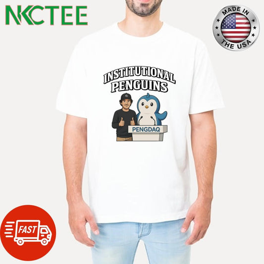 Awesome Institutional Penguins PENGDAQ shirt Unisex T-shirt, Sweatshirt, Hoodie, Long Sleeve Tee - T-Shirt, Sweatshirt, Hoodie