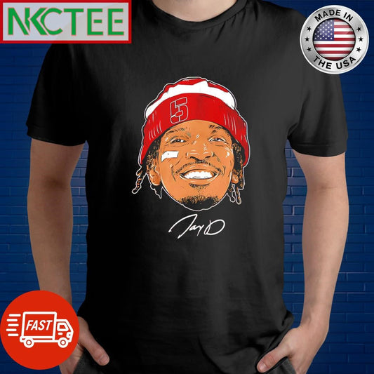 Awesome Jayden Daniels head 5 Face Bandage signature shirt Unisex T-shirt, Sweatshirt, Hoodie, Long Sleeve Tee - T-Shirt, Sweatshirt, Hoodie