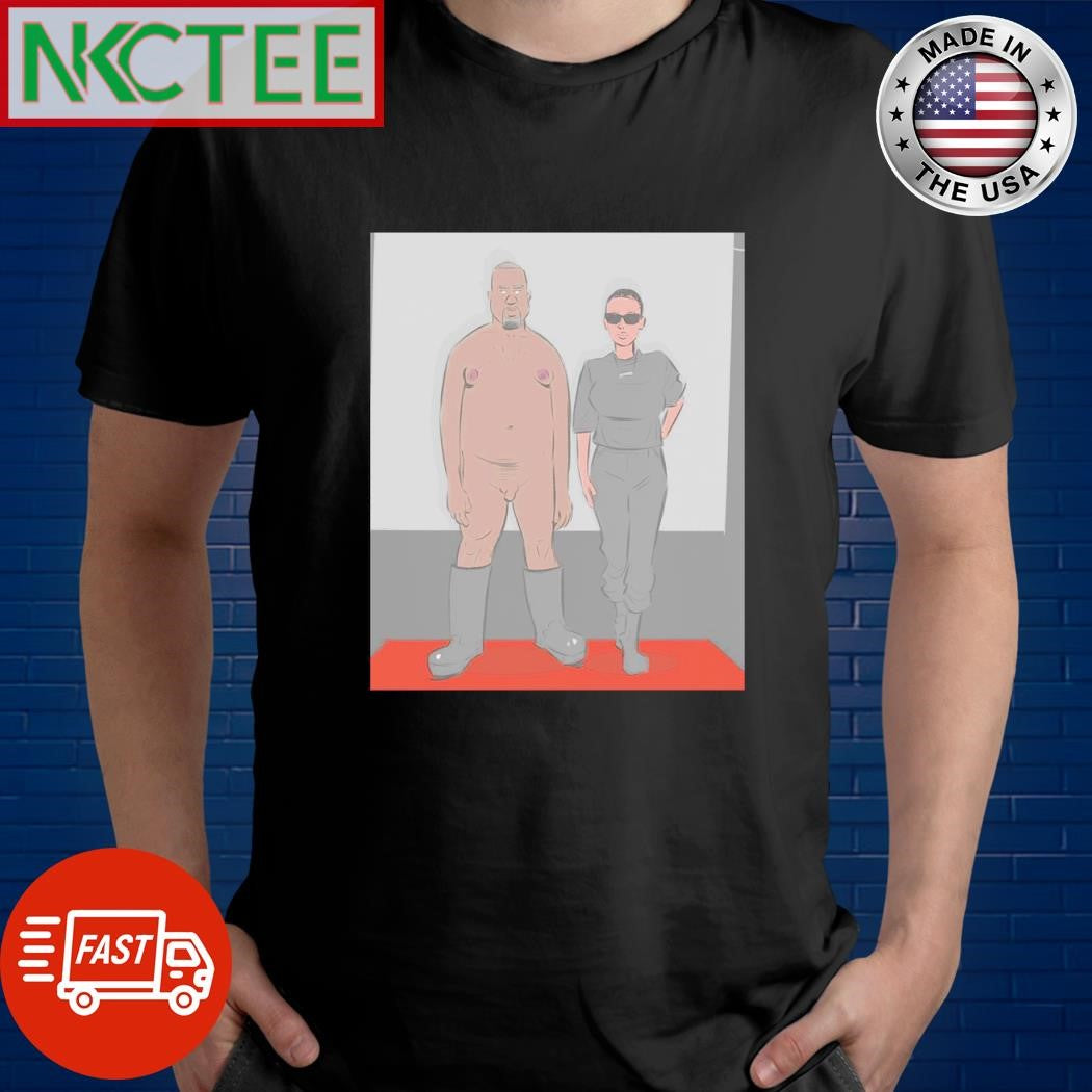 Awesome Kanye West and Bianca Censori paint meme shirt Unisex T-shirt, Sweatshirt, Hoodie, Long Sleeve Tee - T-Shirt, Sweatshirt, Hoodie