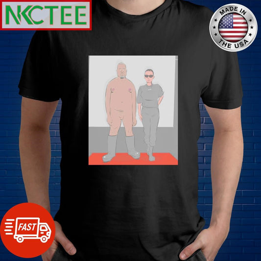 Awesome Kanye West and Bianca Censori paint meme shirt Unisex T-shirt, Sweatshirt, Hoodie, Long Sleeve Tee - T-Shirt, Sweatshirt, Hoodie