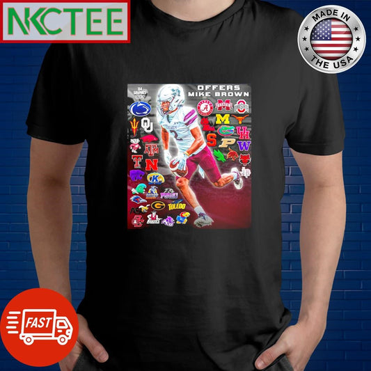 Awesome Offers Mike Brown all team logo graphic shirt Unisex T-shirt, Sweatshirt, Hoodie, Long Sleeve Tee - T-Shirt, Sweatshirt, Hoodie