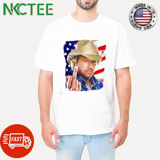 Awesome Toby Keith one finger US flag shirt Unisex T-shirt, Sweatshirt, Hoodie, Long Sleeve Tee - T-Shirt, Sweatshirt, Hoodie