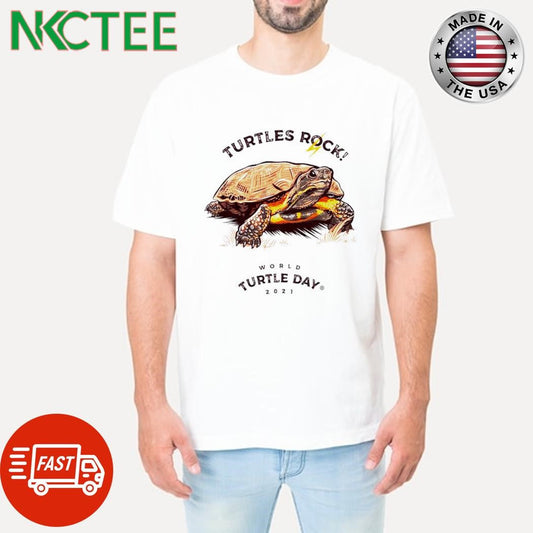Awesome Turtles Rock! World Turtle Day 2021 shirt Unisex T-shirt, Sweatshirt, Hoodie, Long Sleeve Tee - T-Shirt, Sweatshirt, Hoodie