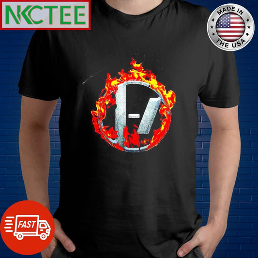 Awesome Twenty One Pilots logo fire shirt Unisex T-shirt, Sweatshirt, Hoodie, Long Sleeve Tee - T-Shirt, Sweatshirt, Hoodie