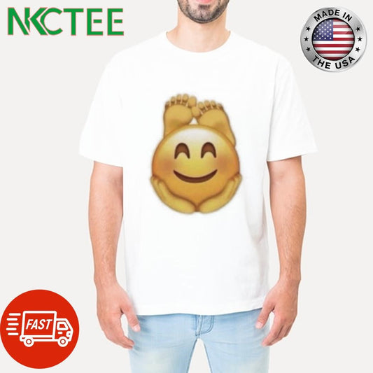 Awesome feet emoji Meme Generator shirt Unisex T-shirt, Sweatshirt, Hoodie, Long Sleeve Tee - T-Shirt, Sweatshirt, Hoodie