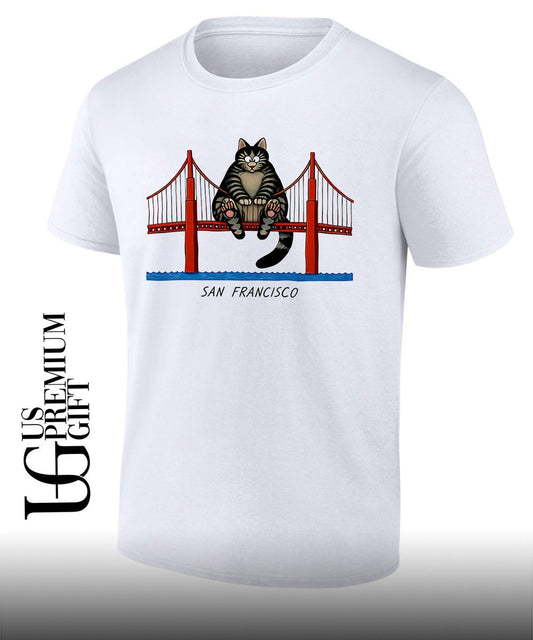 B. Kliban Cat San Francisco Bridge Ryan Gosling shirt Unisex T-shirt, Sweatshirt, Hoodie, Long Sleeve Tee - T-Shirt, Sweatshirt, Hoodie