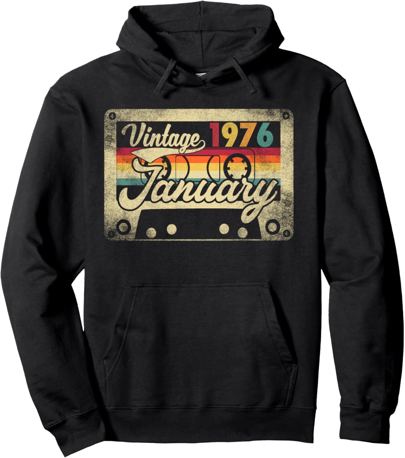 1976 January 50 Years Old 50Th Hoodie Vintage Fashion