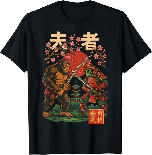 Bigfoot Samurai Alien Ukiyo E Long Sleeve Exclusive Gift