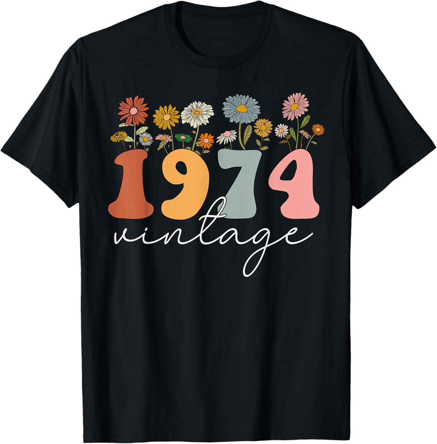 1974 Wildflower Floral 50Th Tee Classic Fashion