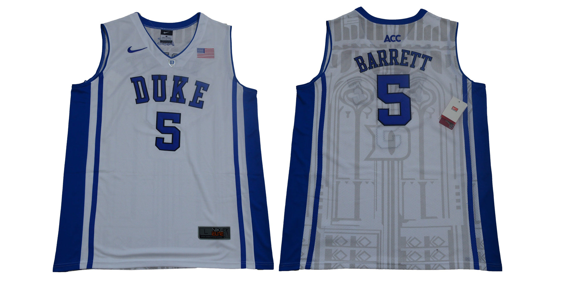 BARRETT 5 Elite White College Football Jersey football jersey product view 1