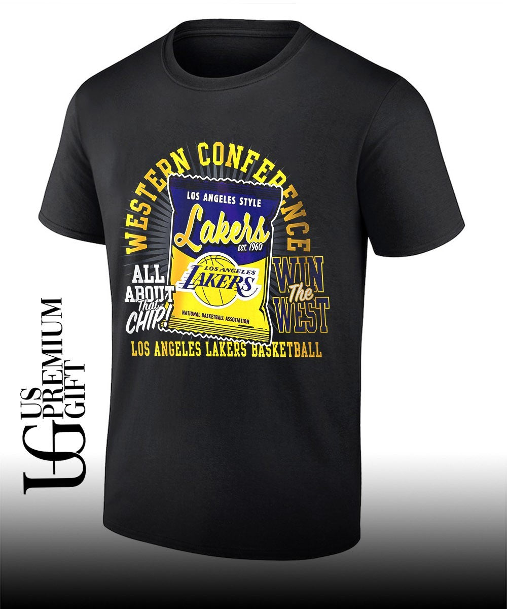Los Angeles Lakers NBA Western Conference All About That Chip Win The West Est 1960 shirt Unisex T-shirt, Sweatshirt, Hoodie, Long Sleeve Tee - T-Shirt, Sweatshirt, Hoodie