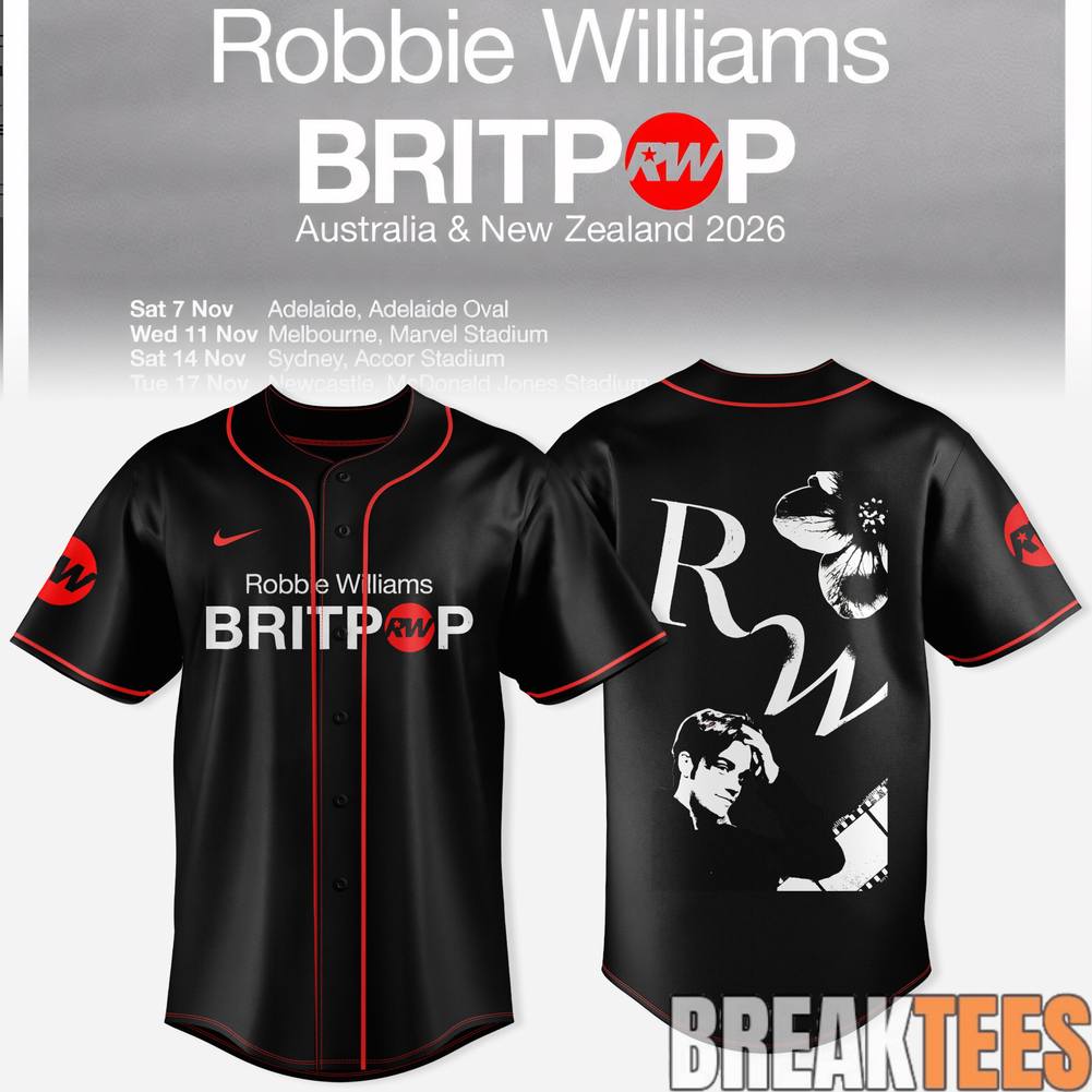 BRITPOP World Tour  Australia & New Zealand Baseball Jersey Unisex T-shirt, Sweatshirt, Hoodie, Long Sleeve Tee - T-Shirt, Sweatshirt, Hoodie