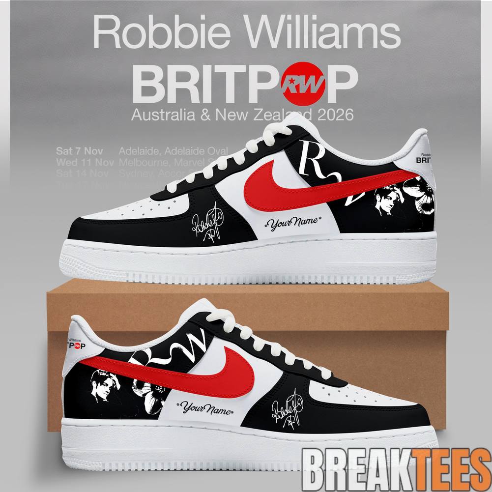 BRITPOP World Tour  Australia & New Zealand Custom Air Force 1 Sneaker Unisex T-shirt, Sweatshirt, Hoodie, Long Sleeve Tee - T-Shirt, Sweatshirt, Hoodie
