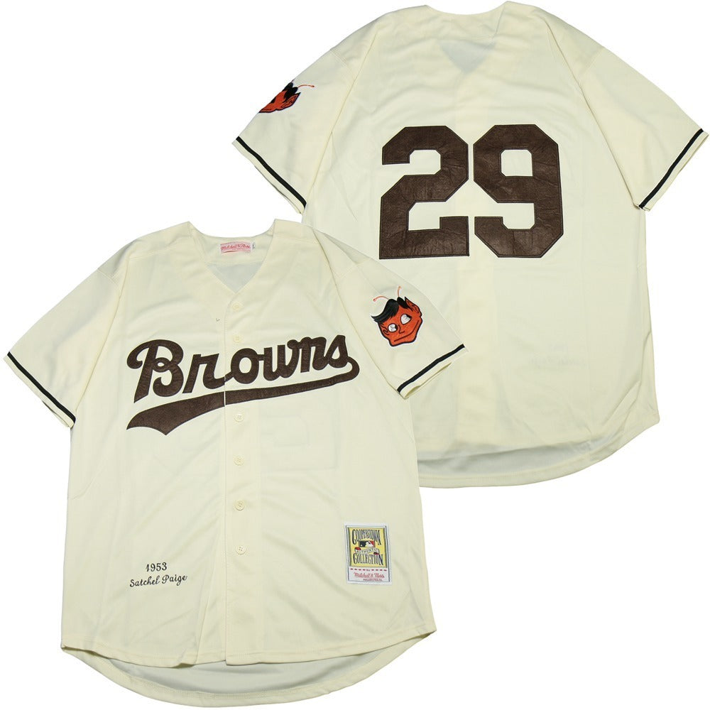 BROWNS 29 Off-White 1953 Retro Baseball Jersey baseball jersey product view 1