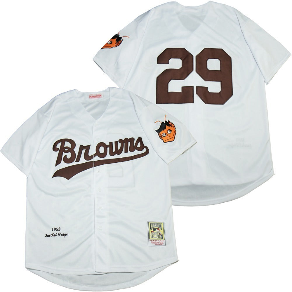 BROWNS 29 White 1953 Retro Baseball Jersey baseball jersey product view 1