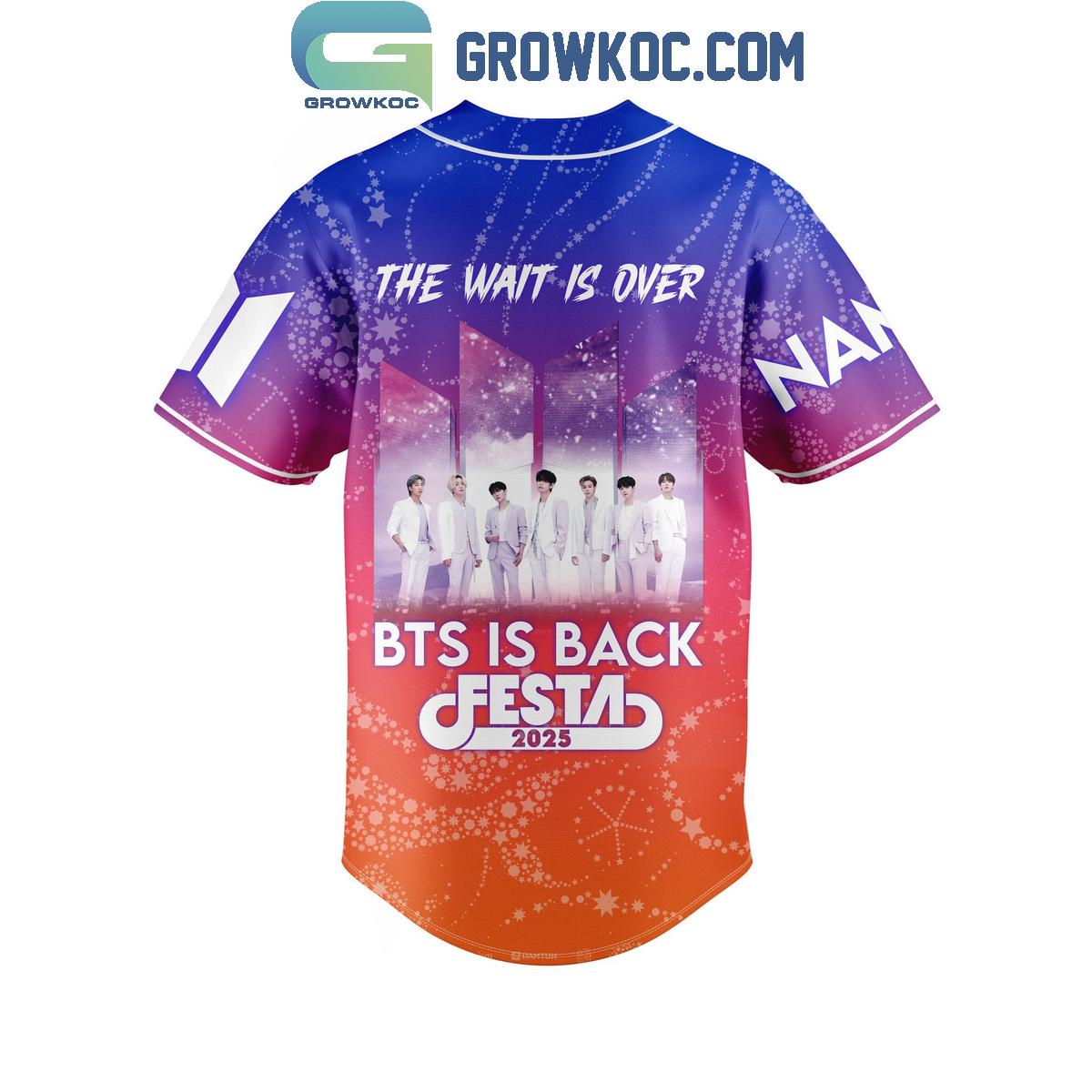 BTS Is Back Festa 2025 Baseball Jersey baseball jersey product view 3
