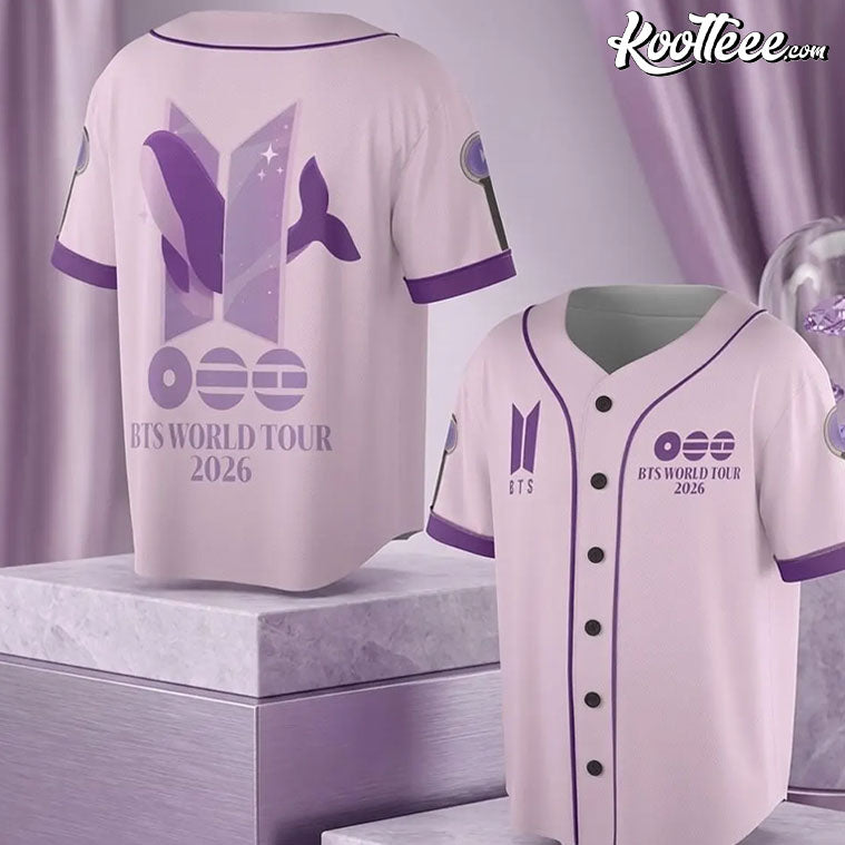 BTS World Tour 2026 Kpop Concert Merch Baseball Jersey baseball jersey product view 1