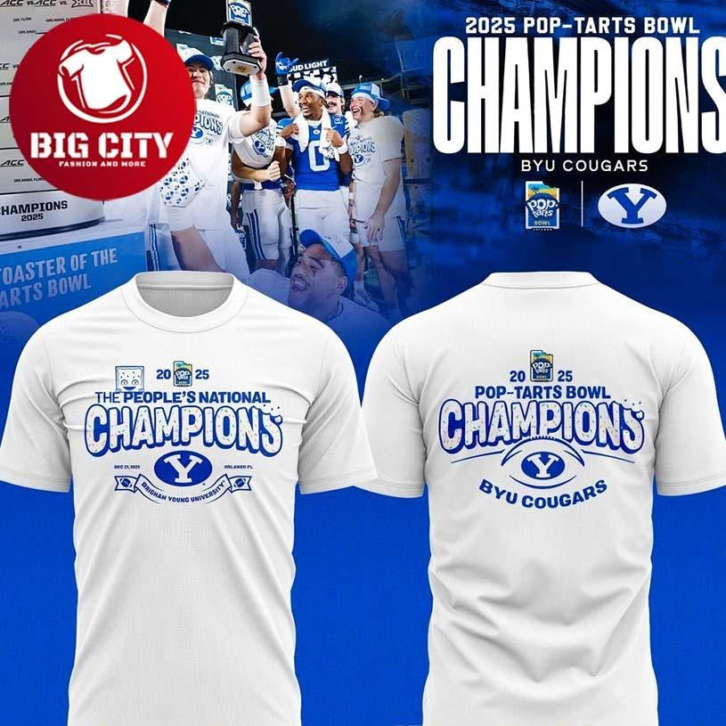 BYU Cougars 2025 Pop-Tarts Bowl Champions Locker Two Sided Shirt Unisex T-shirt, Sweatshirt, Hoodie, Long Sleeve Tee - T-Shirt, Sweatshirt, Hoodie