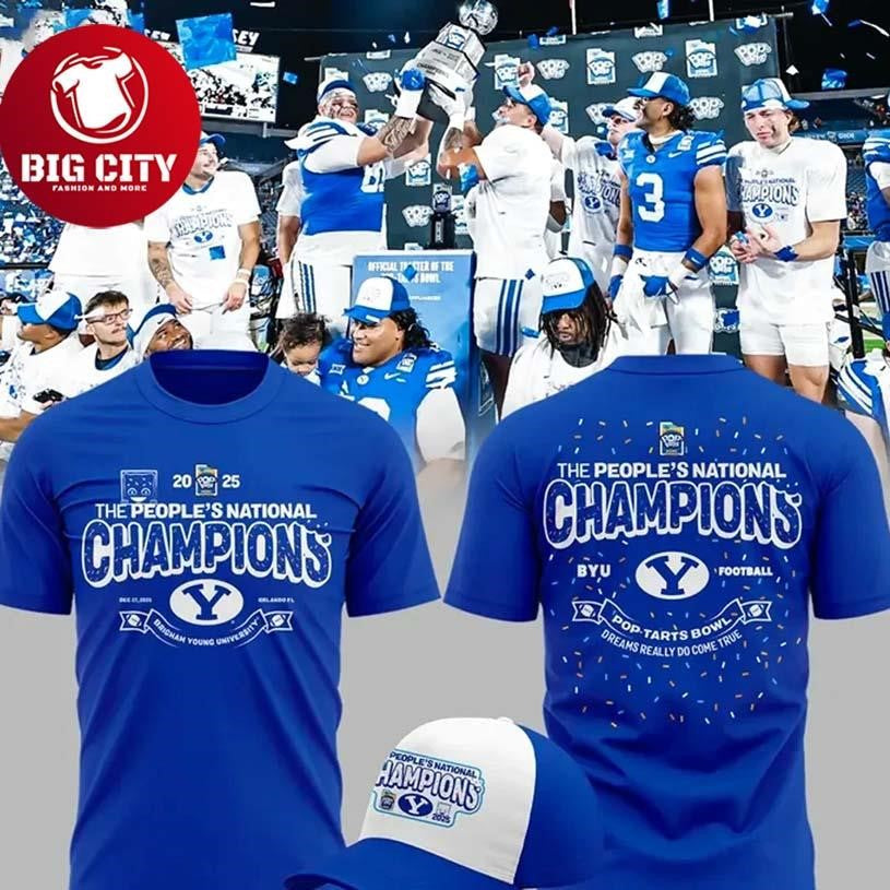 BYU Cougars POP-TARTS Bowl Champions Two Sided Shirt Unisex T-shirt, Sweatshirt, Hoodie, Long Sleeve Tee - T-Shirt, Sweatshirt, Hoodie