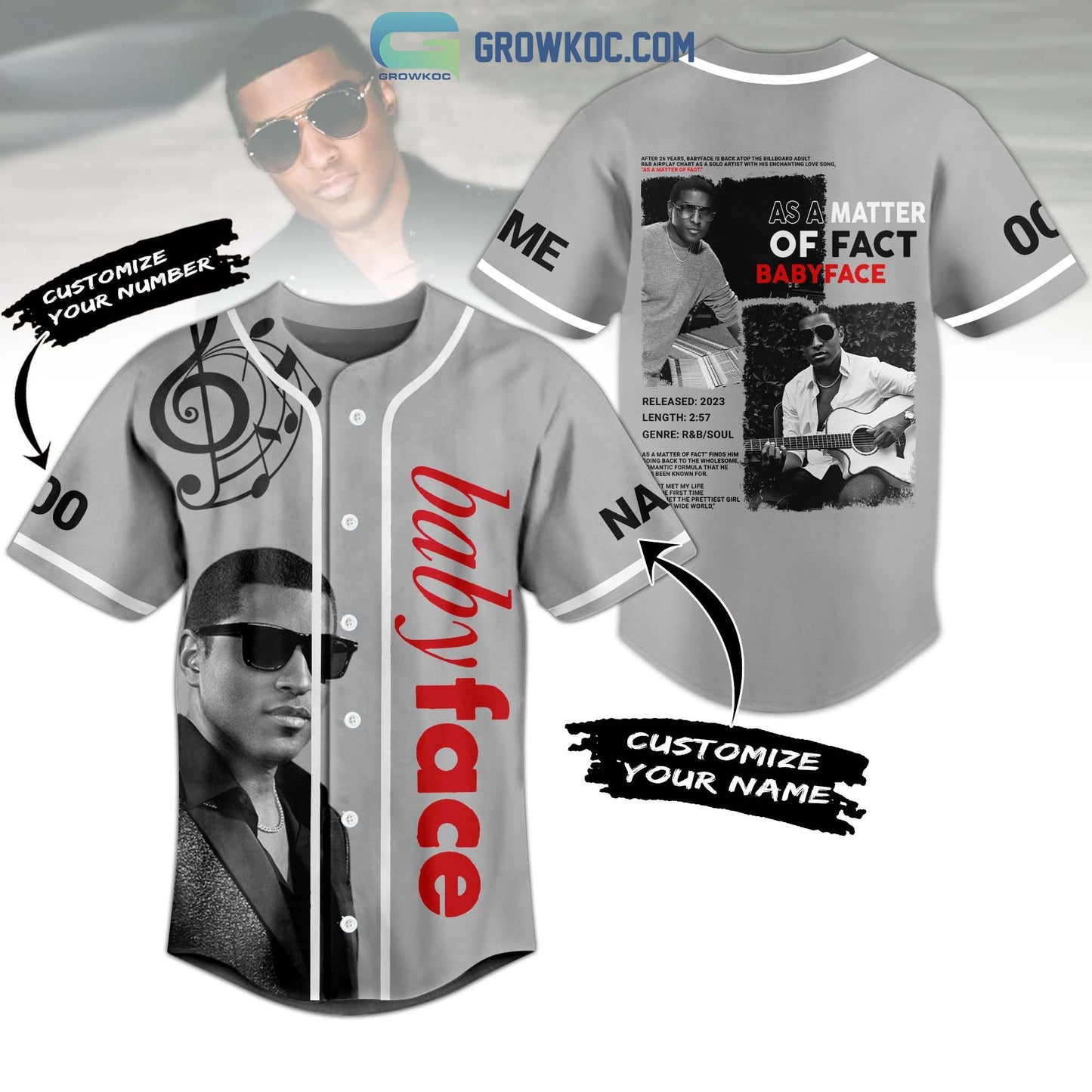 Baby Face As A Matter Of Fact Personalized Baseball Jersey baseball jersey product view 1