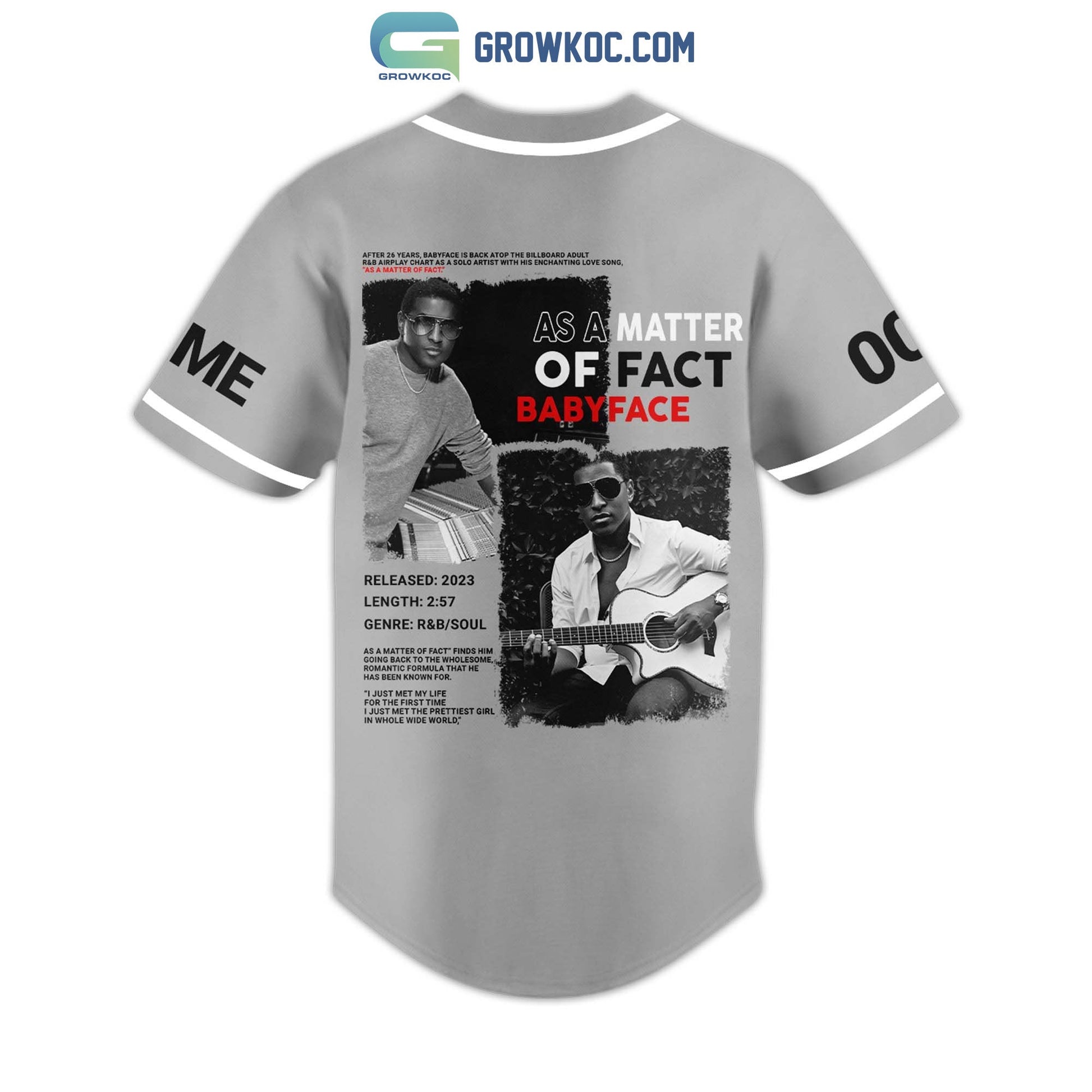 Baby Face As A Matter Of Fact Personalized Baseball Jersey baseball jersey product view 3