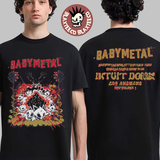 Babymetal Los Angeles 2025 Pop Up Shop Tee At Intuit Dome On November 1 2025 Kogitsune Strikes LA T-Shirt - T-Shirt, Sweatshirt, Hoodie