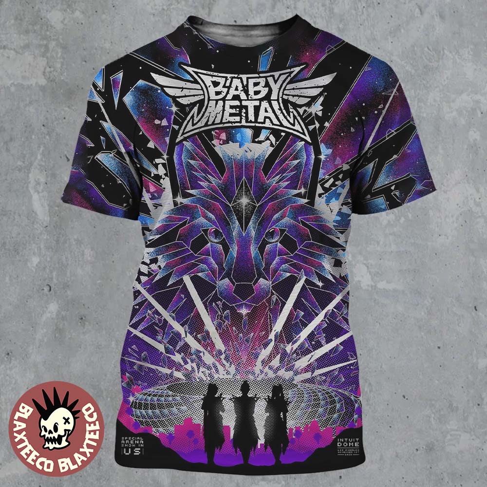Babymetal Los Angeles Concert Poster At Intuit Dome Special Arena Show In US Pop Up Shop On November 1 2025 All Over Print Shirt - T-Shirt, Sweatshirt, Hoodie