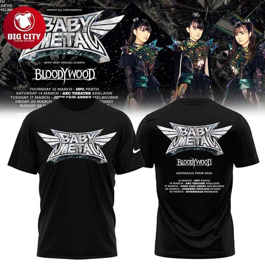Babymetal The Other One Australia Tour 2026 Celebrating Two Sided Shirt Unisex T-shirt, Sweatshirt, Hoodie, Long Sleeve Tee - T-Shirt, Sweatshirt, Hoodie