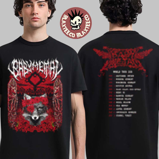 Babymetal World Tour 2026 UK And EU Merch Midsummer Two Sided T-Shirt Unisex T-shirt, Sweatshirt, Hoodie, Long Sleeve Tee - T-Shirt, Sweatshirt, Hoodie