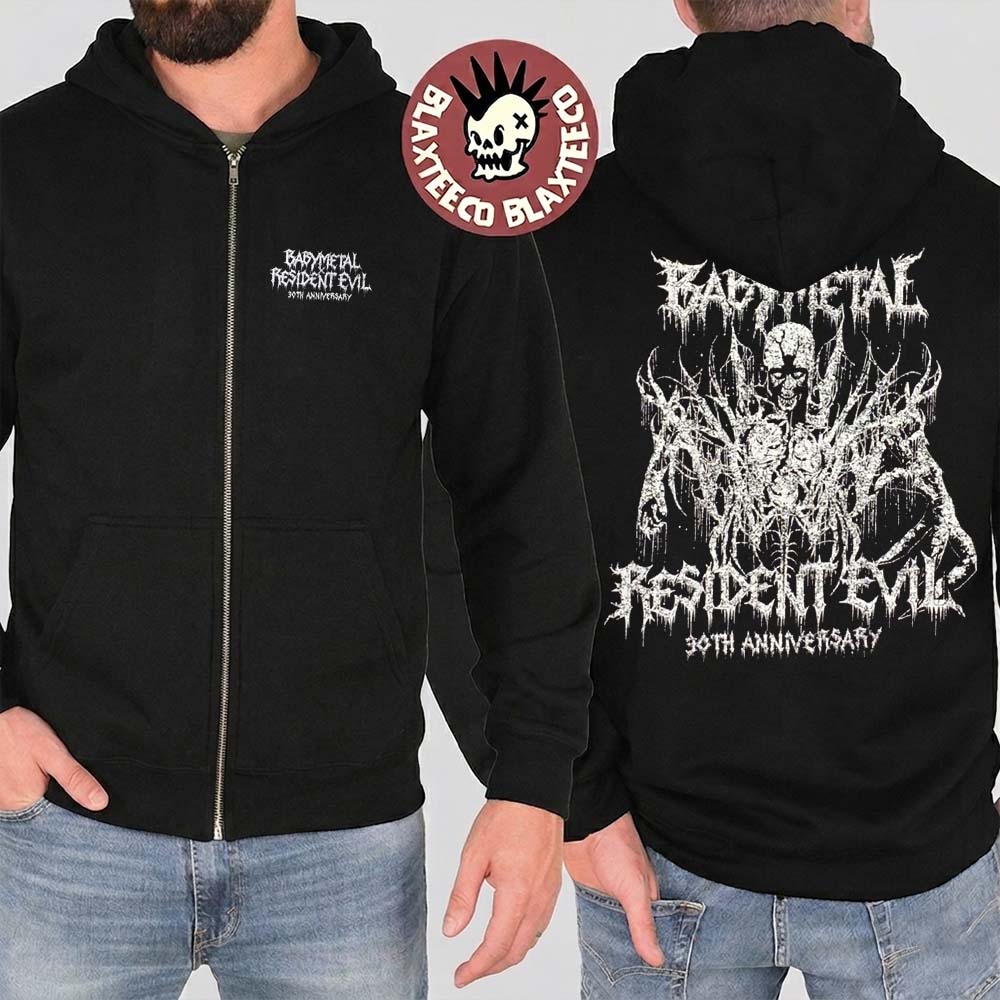 Babymetal x Resident Evil 30th Anniversary Merch Metal Outbreak Zip Up Hoodie Unisex T-shirt, Sweatshirt, Hoodie, Long Sleeve Tee - T-Shirt, Sweatshirt, Hoodie