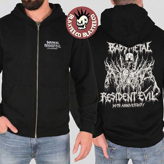 Babymetal x Resident Evil 30th Anniversary Merch Metal Outbreak Zip Up Hoodie Unisex T-shirt, Sweatshirt, Hoodie, Long Sleeve Tee - T-Shirt, Sweatshirt, Hoodie