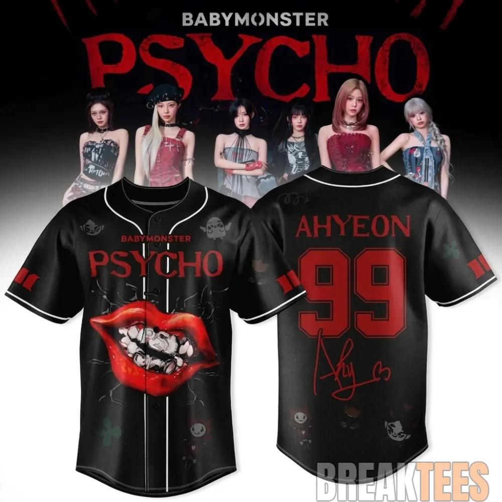 Babymonster Psycho Ahyeon 2025 Jersey Unisex T-shirt, Sweatshirt, Hoodie, Long Sleeve Tee - T-Shirt, Sweatshirt, Hoodie