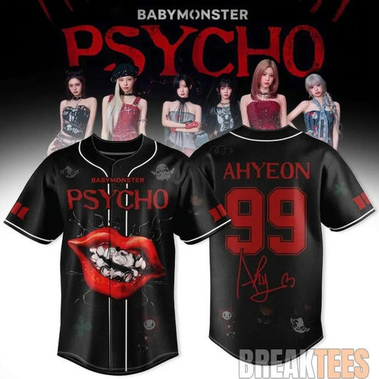 Babymonster Psycho Ahyeon 2025 Jersey Unisex T-shirt, Sweatshirt, Hoodie, Long Sleeve Tee - T-Shirt, Sweatshirt, Hoodie