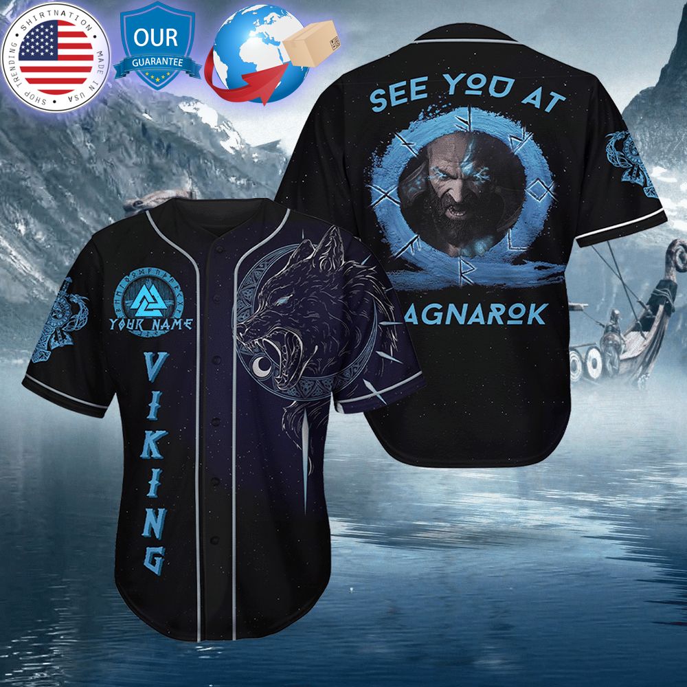 HOT See You At Ragnarok Vikings Custom Baseball Jersey baseball jersey product view 1