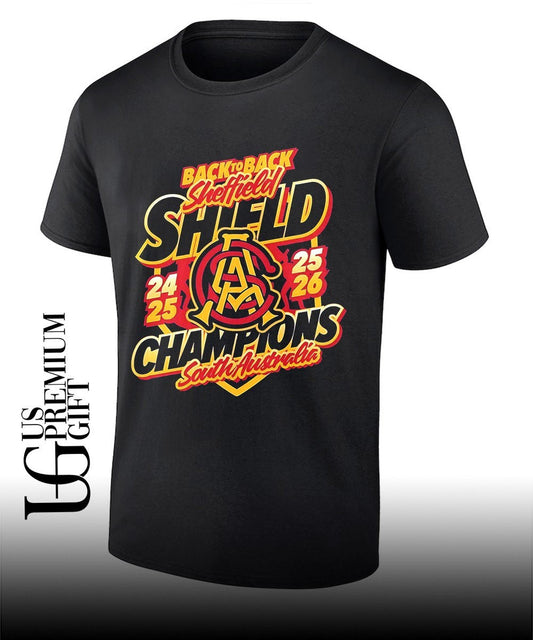 Back To Back 2026 Sheffield Shield Champions South Australia shirt Unisex T-shirt, Sweatshirt, Hoodie, Long Sleeve Tee - T-Shirt, Sweatshirt, Hoodie