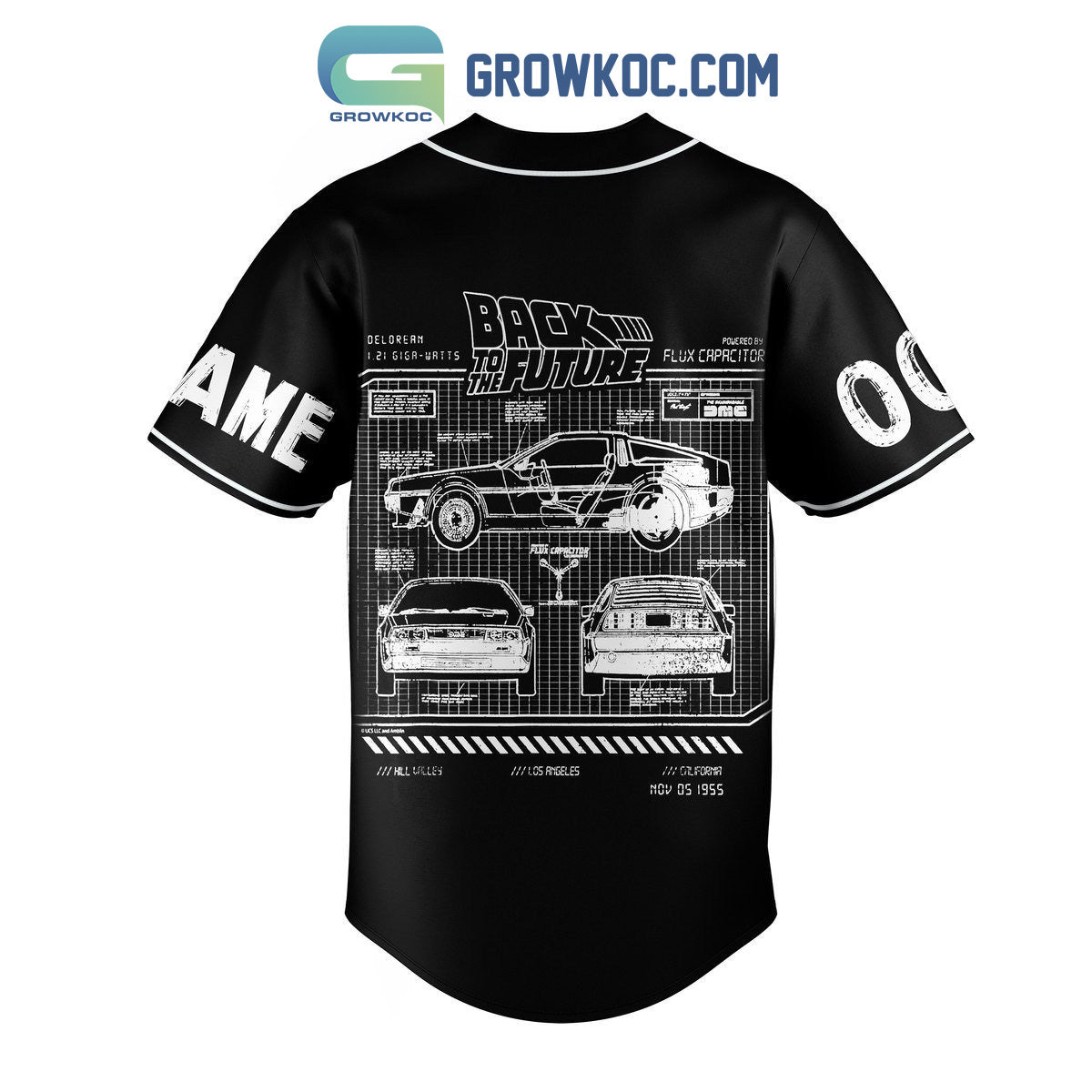 Back To The Future DMO 12 I Drive At 88 MPH Personalized Baseball Jersey baseball jersey product view 3