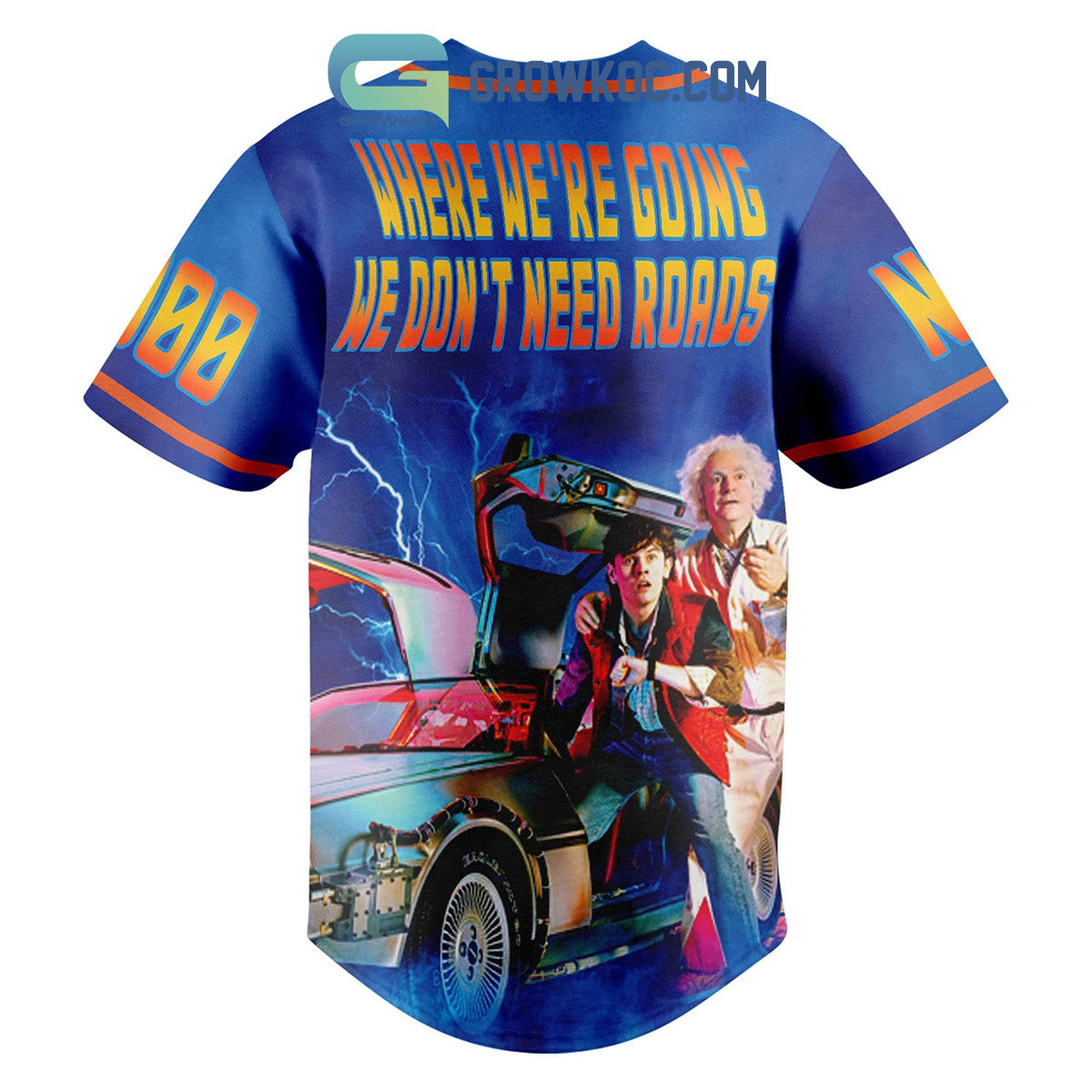 Back To The Future Personalized Baseball Jersey baseball jersey product view 2