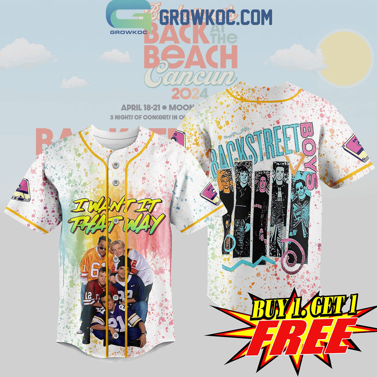 Backstreet Boys I Want It That Way Personalized Baseball Jersey baseball jersey product view 1