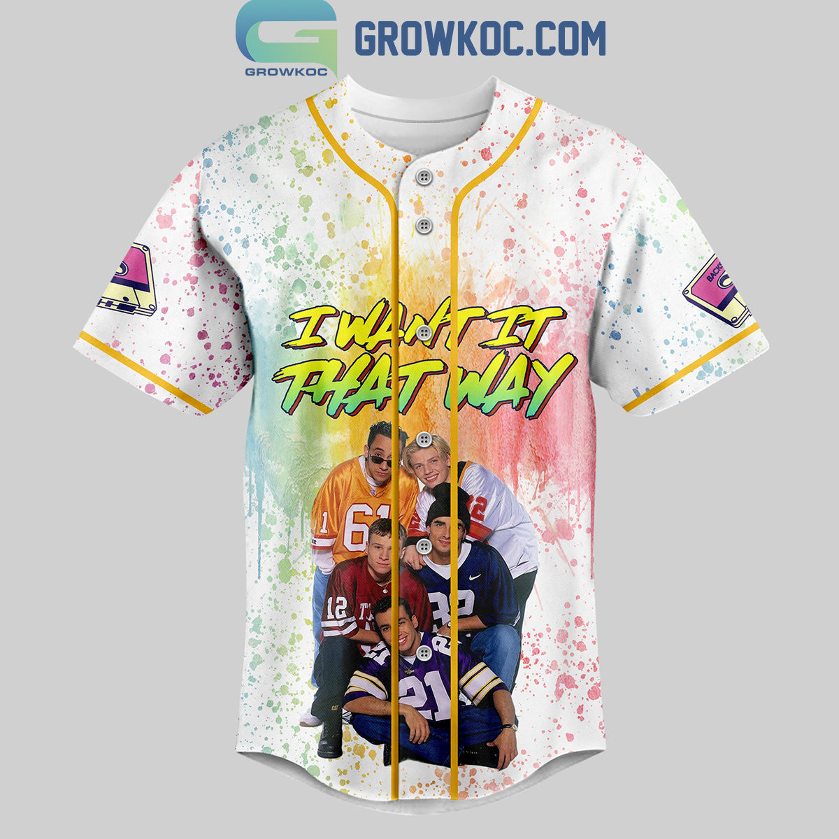 Backstreet Boys I Want It That Way Personalized Baseball Jersey baseball jersey product view 2